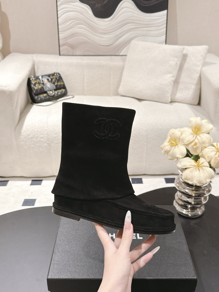 NIGO Chanel Women's Suede Mid-Calf Boots #nigo335029