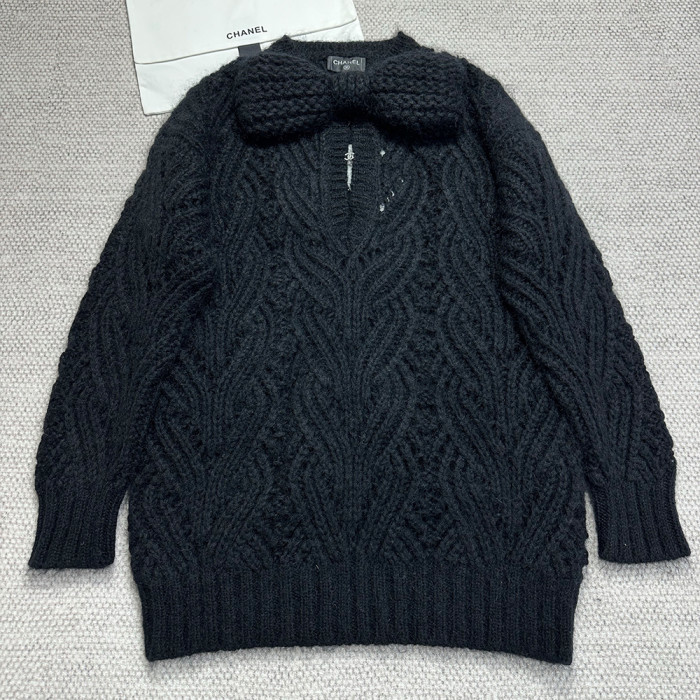 NIGO Chanel 25K Fall/Winter Haute Couture Collection Long Sleeves Short Dress Mohair And Wool Light Green #nigo332110