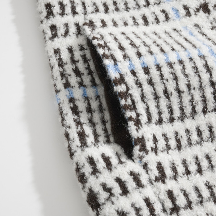 NIGO Louis Vuitton Textured Plaid Cardigan 1AJBSP #nigo335295