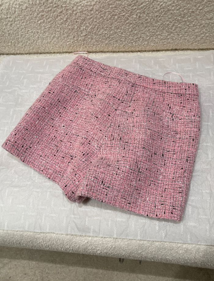 NIGO Chanel Short-sleeved Top Shorts Tweed Pink Black White#nigo335416