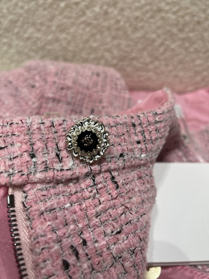 NIGO Chanel Short-sleeved Top Shorts Tweed Pink Black White#nigo335416