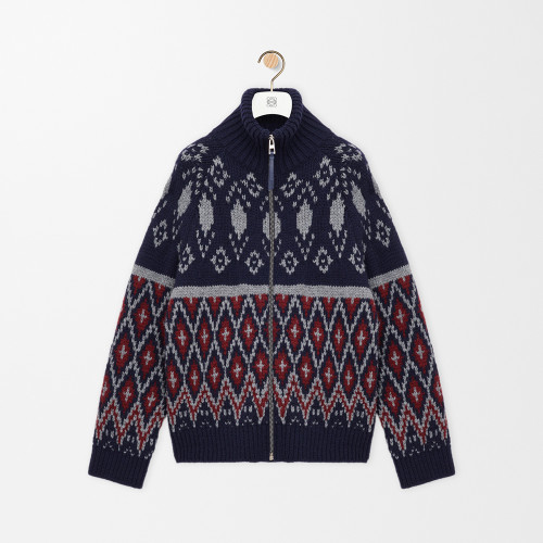 NIGO LOEWE Zip-up cardigan wool Blue #nigo335456