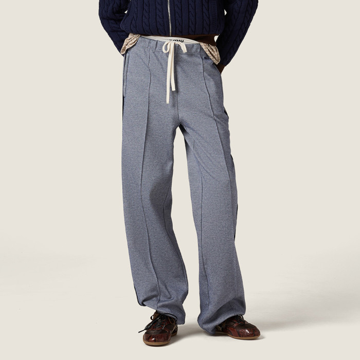 NIGO MiuMiu Blue grey Velour Blouson Zipper Jacket Navy Jersey Pants   #nigo335444