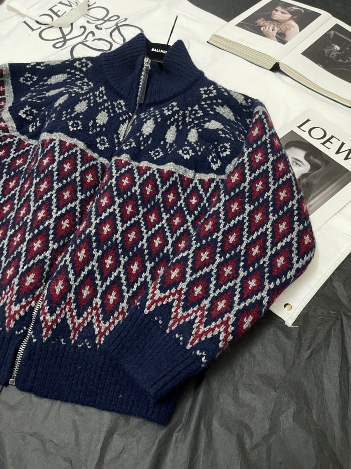 NIGO LOEWE Zip-up cardigan wool Blue #nigo335456