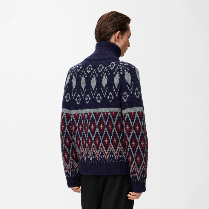 NIGO LOEWE Zip-up cardigan wool Blue #nigo335456