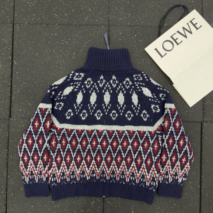 NIGO LOEWE Zip-up cardigan wool Blue #nigo335456