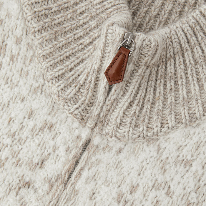 NIGO Loro Piana Paroo Bomber Sweater Cashmere White Beige#nigo335464
