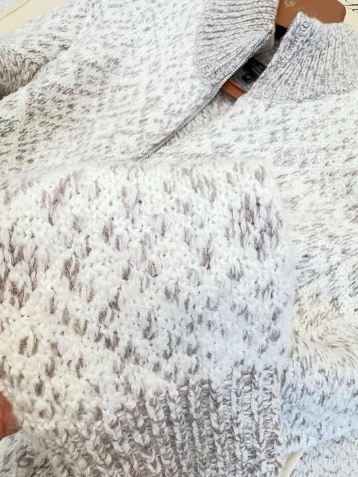 NIGO Loro Piana Paroo Bomber Sweater Cashmere White Beige#nigo335464