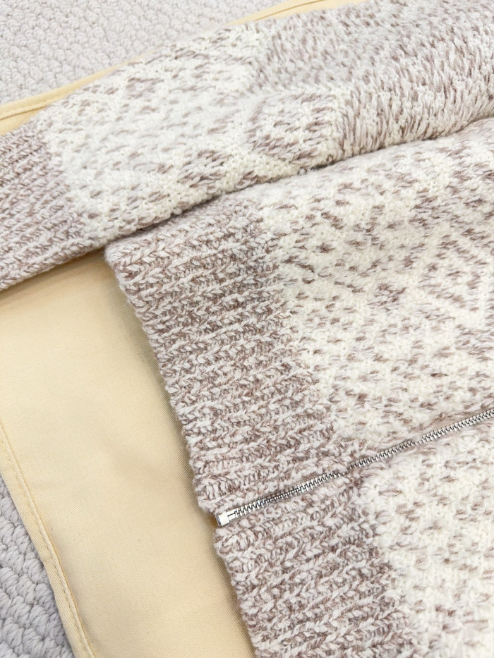 NIGO Loro Piana Paroo Bomber Sweater Cashmere White Beige#nigo335464