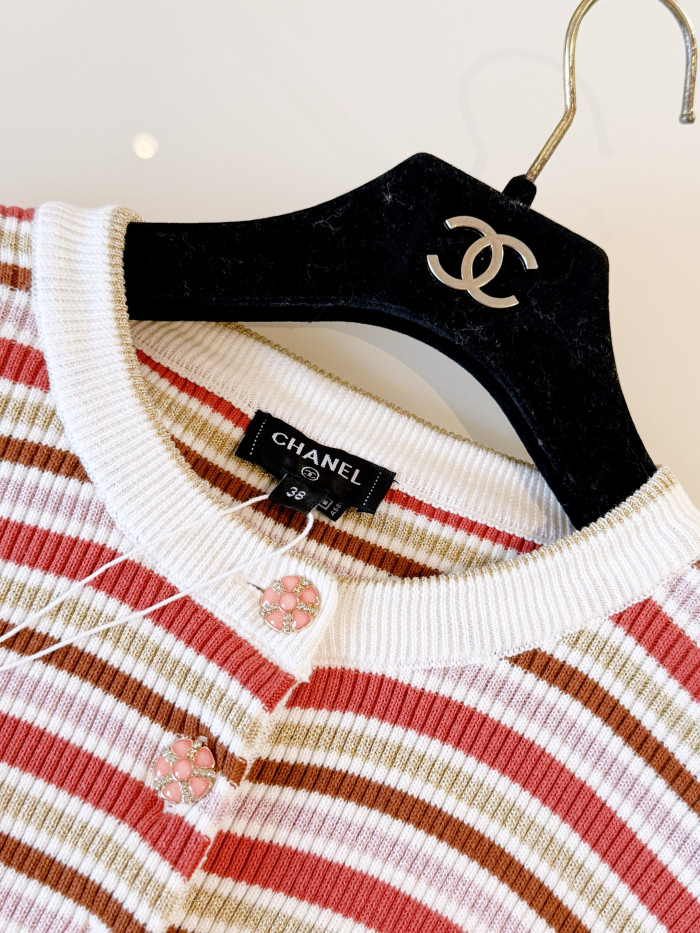 NIGO Chanel Short-sleeved Top Cotton Mixed Fibers Pink Red Green #nigo335461