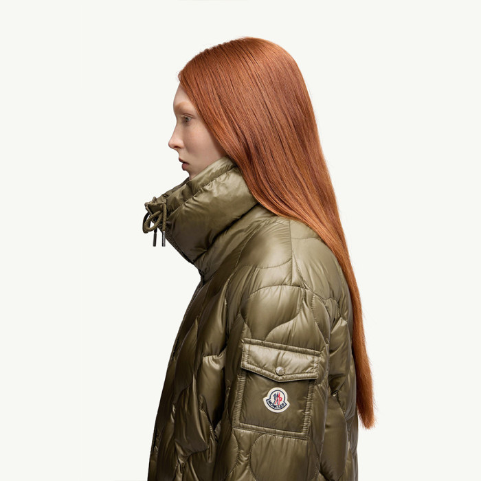 NIGO Moncler Women's Olive Green Lombi Hooded Mid-Length Down Jacket Long Jackets Parka #nigo335457