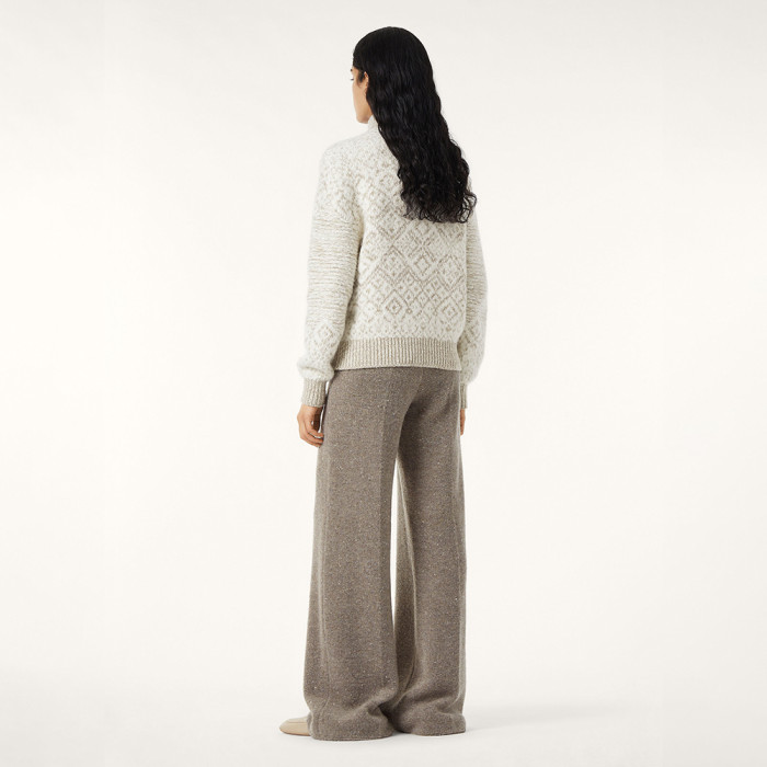 NIGO Loro Piana Paroo Bomber Sweater Cashmere White Beige#nigo335464
