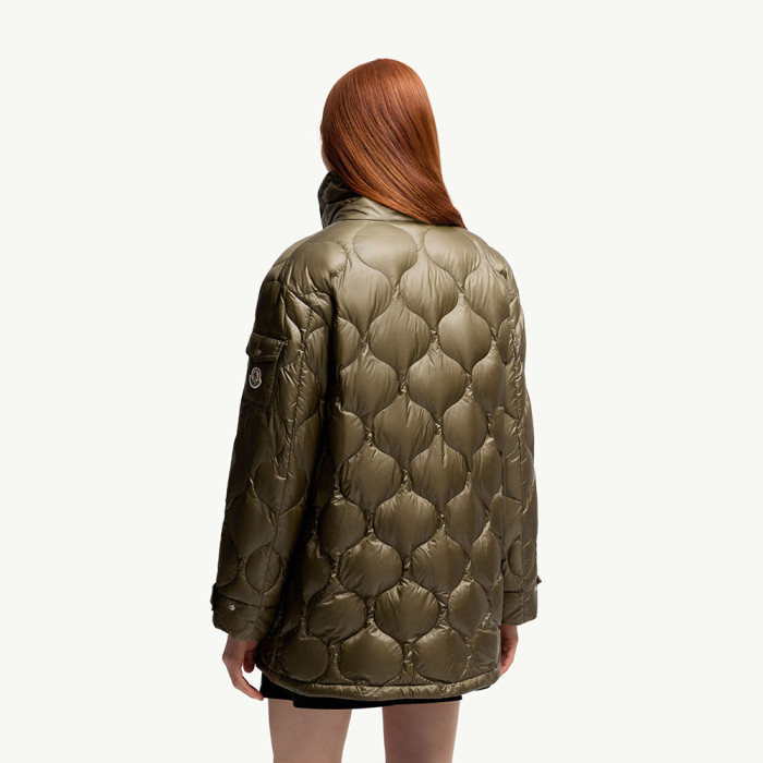 NIGO Moncler Women's Olive Green Lombi Hooded Mid-Length Down Jacket Long Jackets Parka #nigo335457