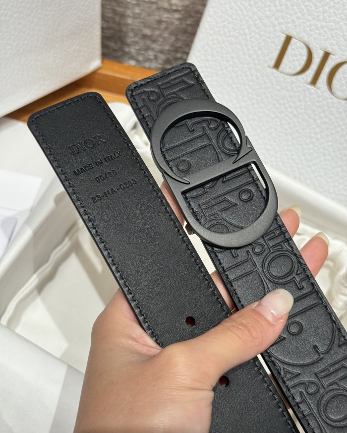 NIGO Dior Obligue Galaxy Printed 35mm Leather Belt#nigo335565