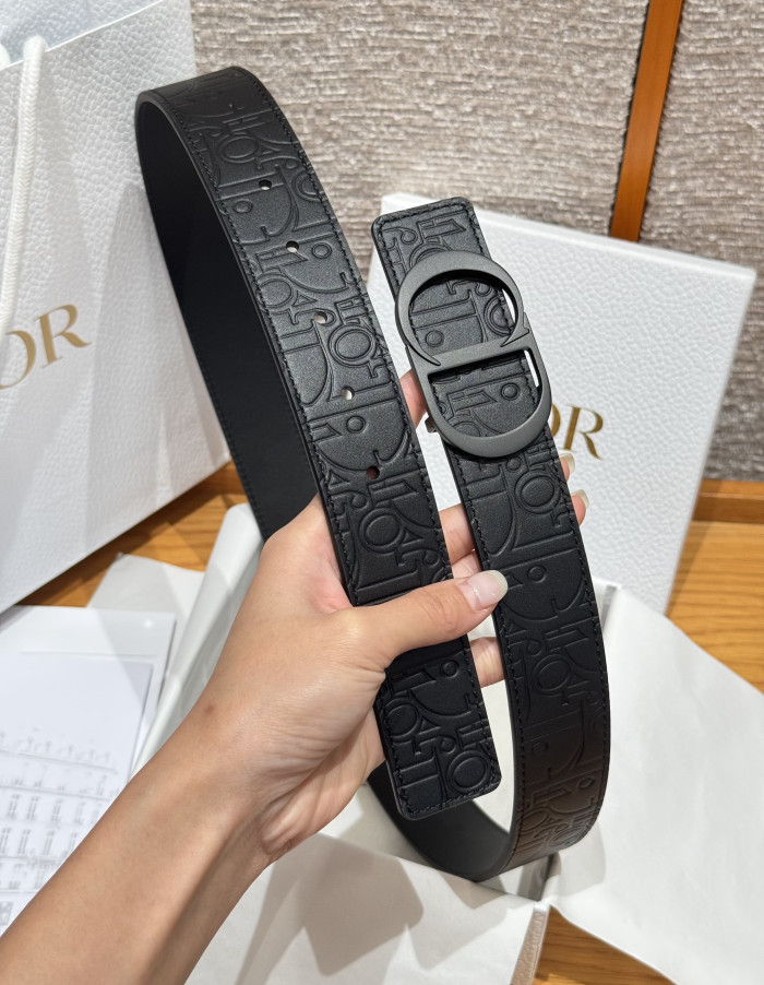 NIGO Dior Obligue Galaxy Printed 35mm Leather Belt#nigo335565