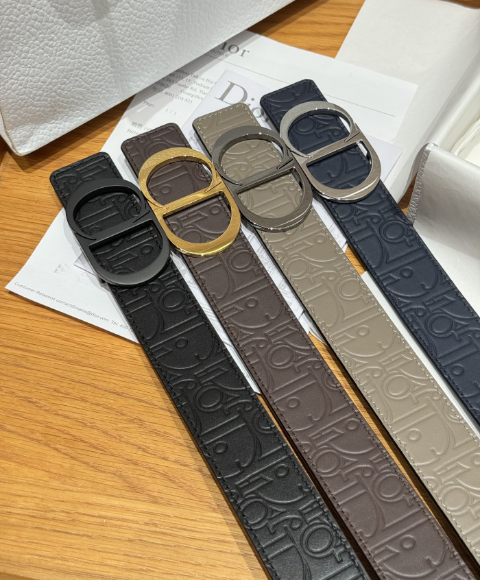 NIGO Dior Obligue Galaxy Printed 35mm Leather Belt#nigo335565