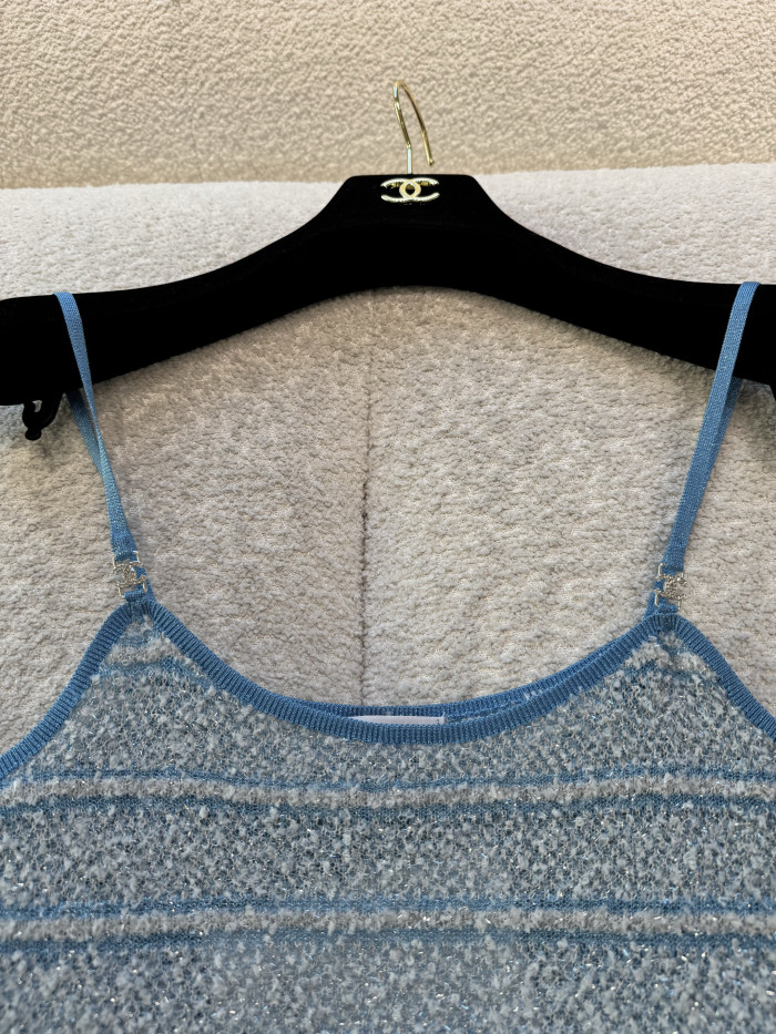 NIGO Chanel Top Mixed Fibers Light Blue Black #nigo335493
