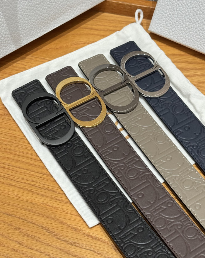NIGO Dior Obligue Galaxy Printed 35mm Leather Belt#nigo335565