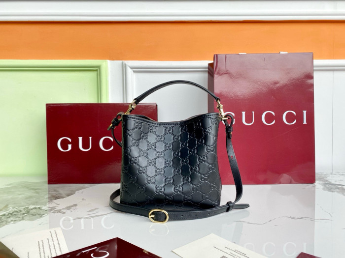 NIGO Gucci GG Emblem Small Bucket Bag #nigo335481