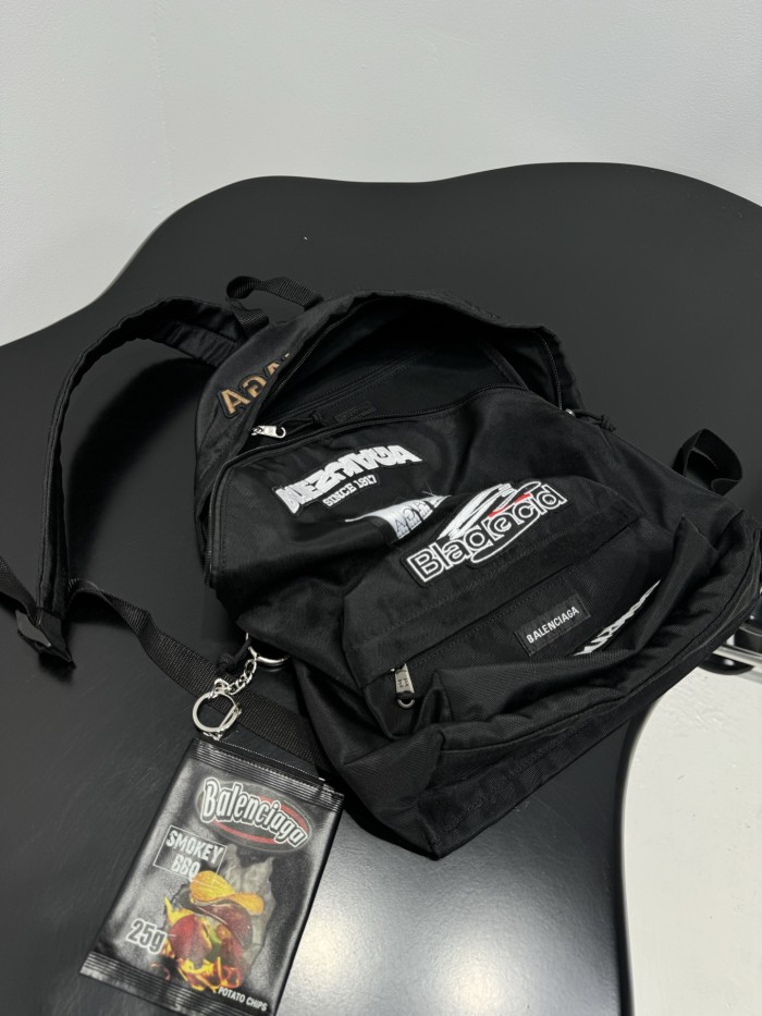 NIGO Balenciaga Men's Explorer Backpack in Black #nigo335602