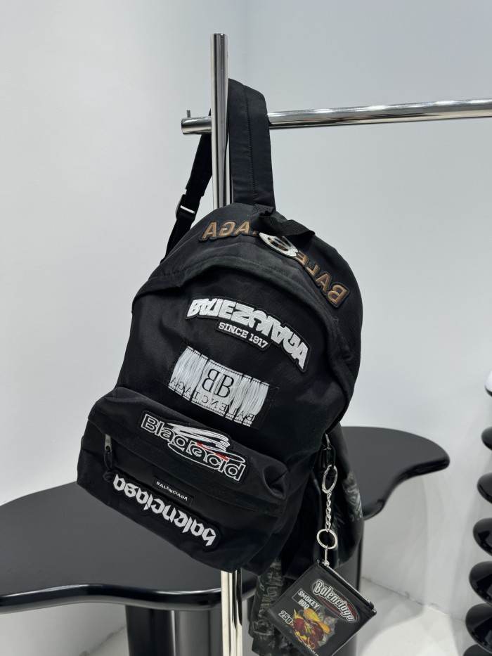 NIGO Balenciaga Men's Explorer Backpack in Black #nigo335602