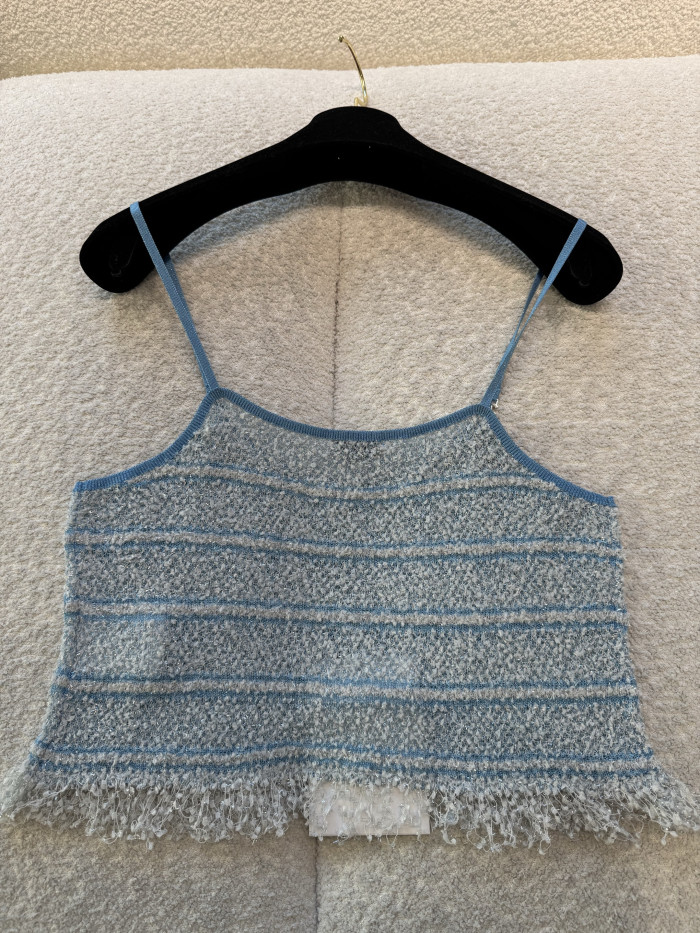 NIGO Chanel Top Mixed Fibers Light Blue Black #nigo335493