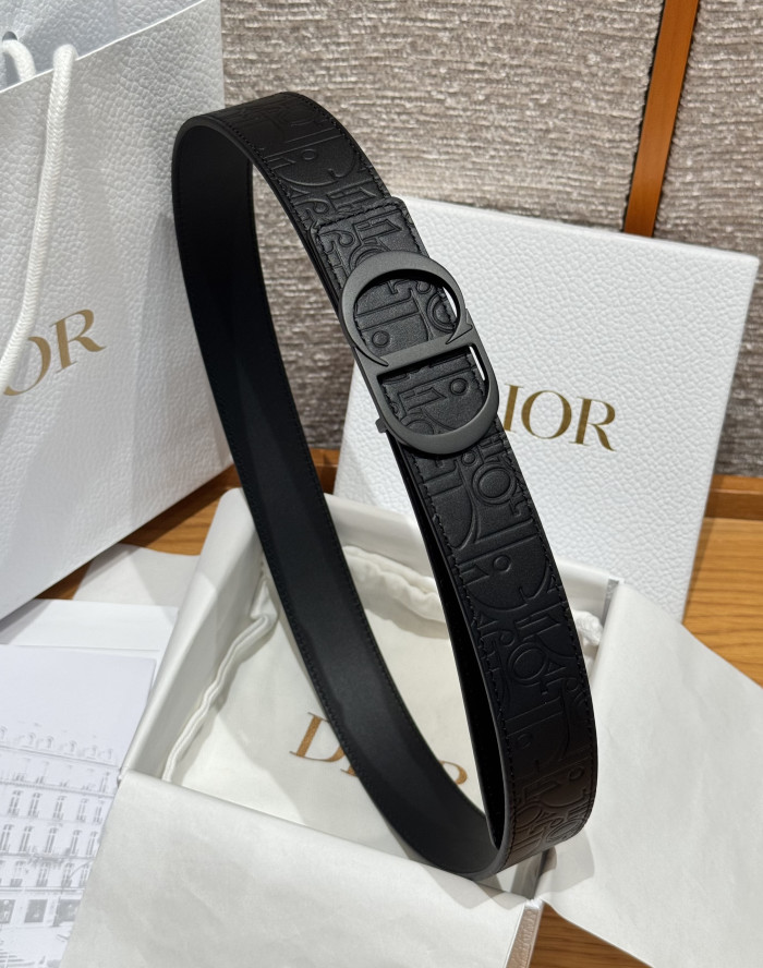 NIGO Dior Obligue Galaxy Printed 35mm Leather Belt#nigo335565