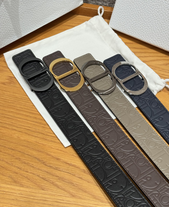 NIGO Dior Obligue Galaxy Printed 35mm Leather Belt#nigo335565