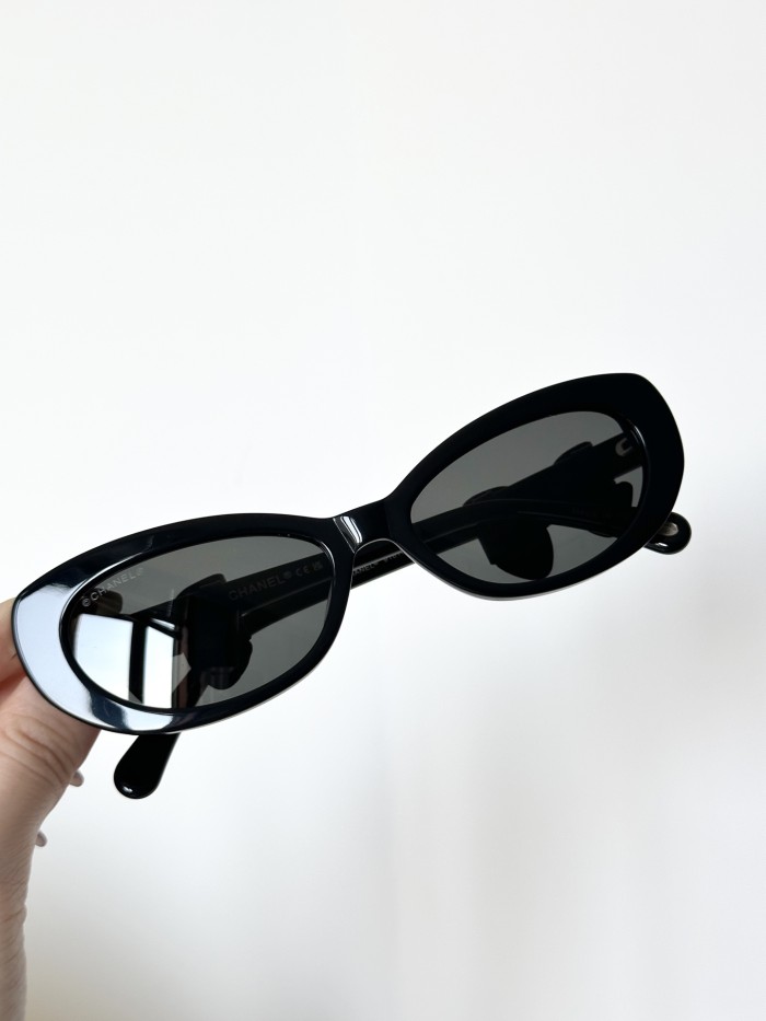 NIGO Chanel Cat Eye Sunglasses Acetate Calfskin #nigo335511