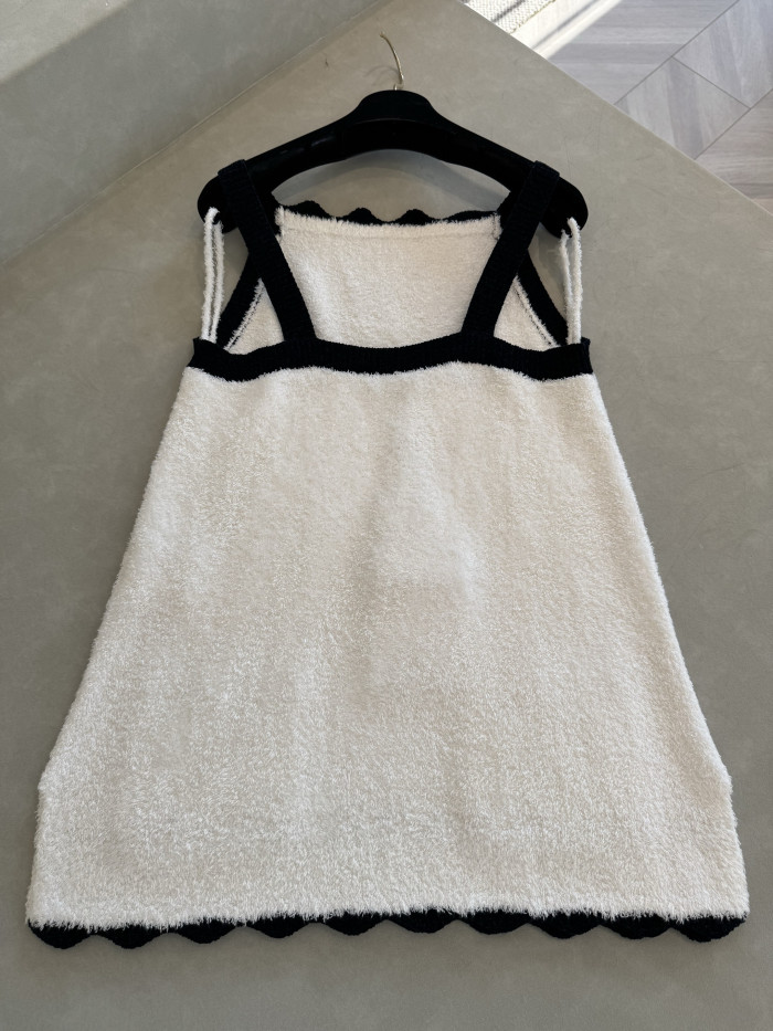 NIGO Chanel Top Silk White Navy Blue #nigo335494