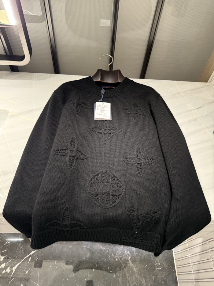 NIGO  Louis Vuitton Men's Embellished Knitted Crewneck 1AJBWY #nigo334453