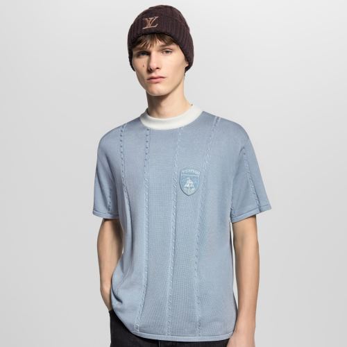 NIGO Louis Vuitton Silk-Cotton Short-Sleeved Crewneck 1AIJYI #nigo335509
