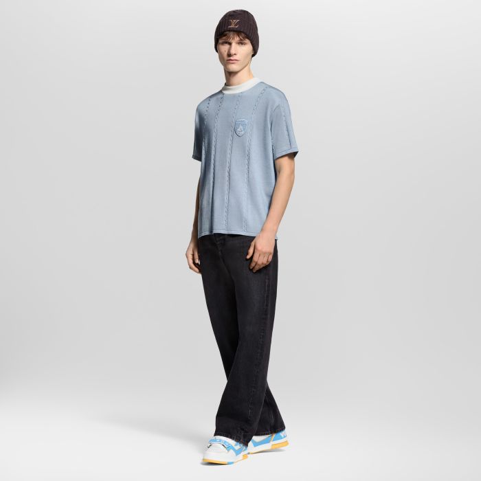 NIGO Louis Vuitton Silk-Cotton Short-Sleeved Crewneck 1AIJYI #nigo335509