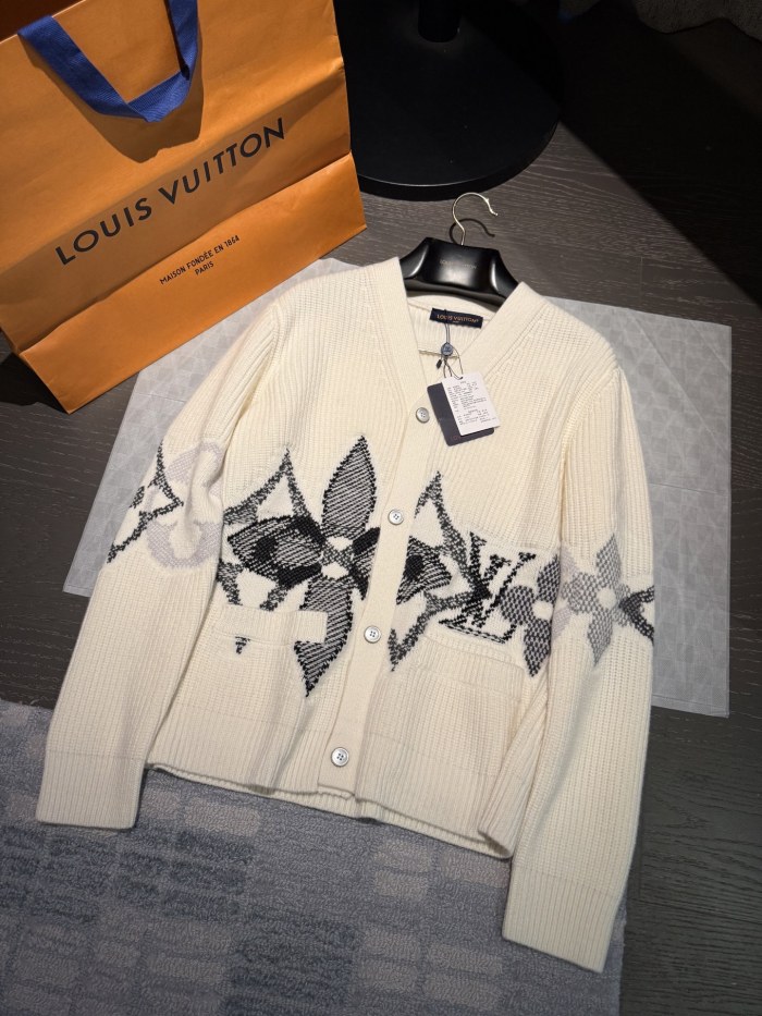 NIGO Louis Vuitton Graphic Knitted Cardigan #nigo335688