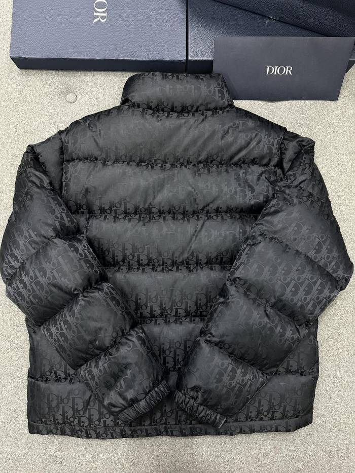 Nigo Dior Top-quality Version Men's Winter Solid Color Logo Full Print Zipper Collar Down Long Sleeve Puffer Down Jacket #nigo334786