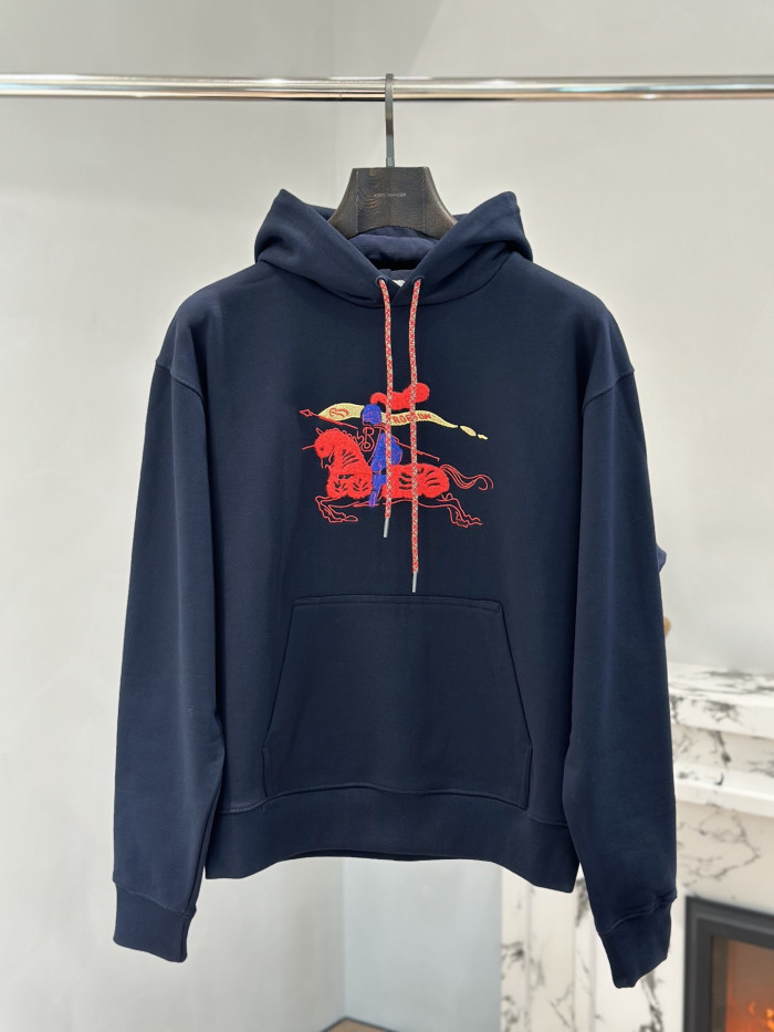 NIGO Burberry Men's Cotton Hoodie Jogging Pants in Navy #nigo335634