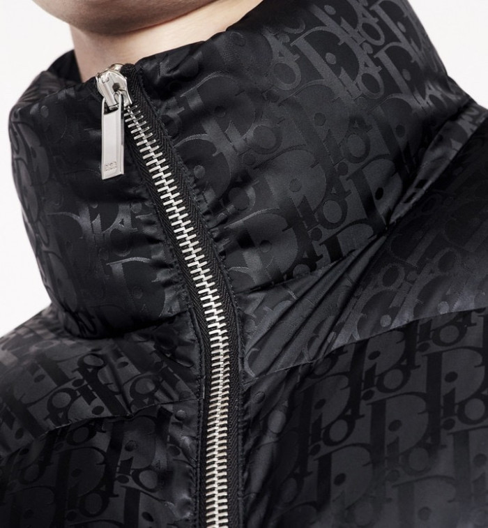 Nigo Dior Top-quality Version Men's Winter Solid Color Logo Full Print Zipper Collar Down Long Sleeve Puffer Down Jacket #nigo334786