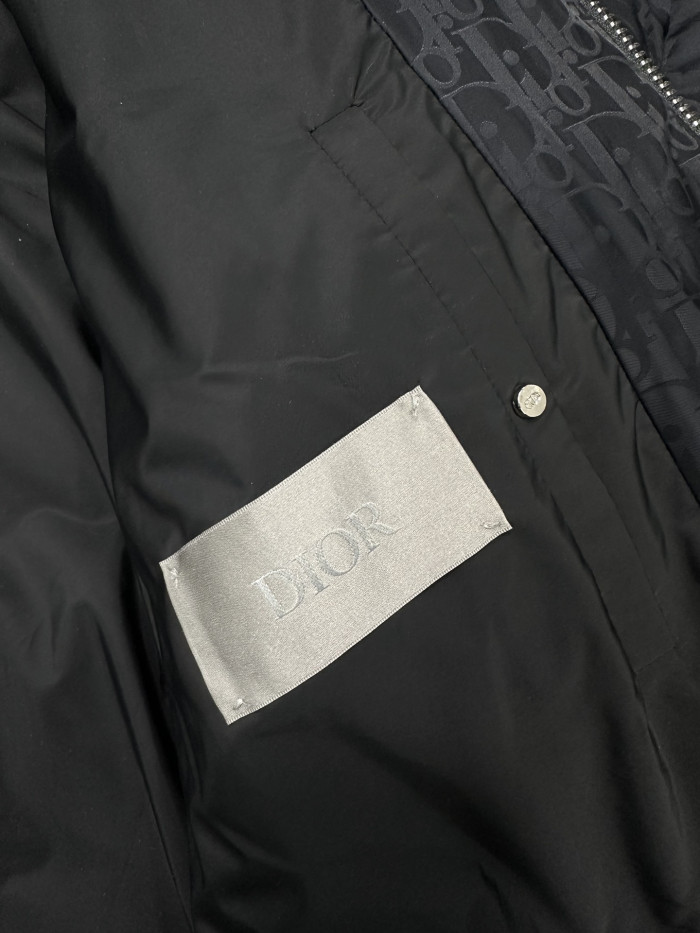 Nigo Dior Top-quality Version Men's Winter Solid Color Logo Full Print Zipper Collar Down Long Sleeve Puffer Down Jacket #nigo334786