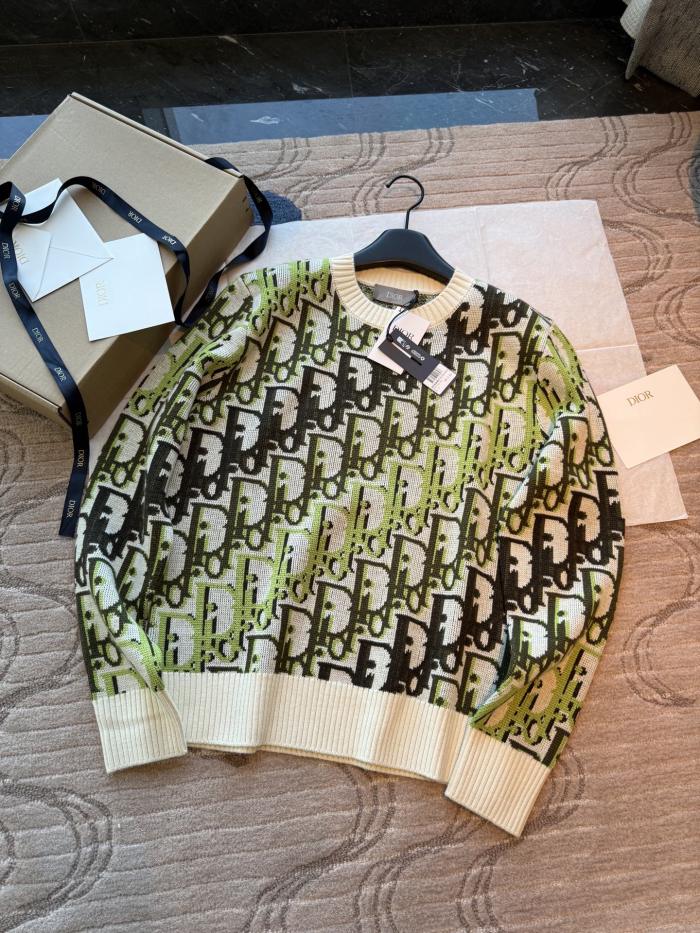 NIGO DIOR Dior Oblique Sweater White Wool Jacquard #nigo335681