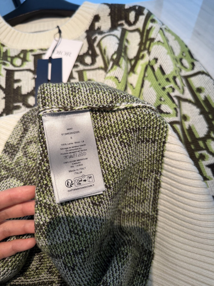NIGO DIOR Dior Oblique Sweater White Wool Jacquard #nigo335681