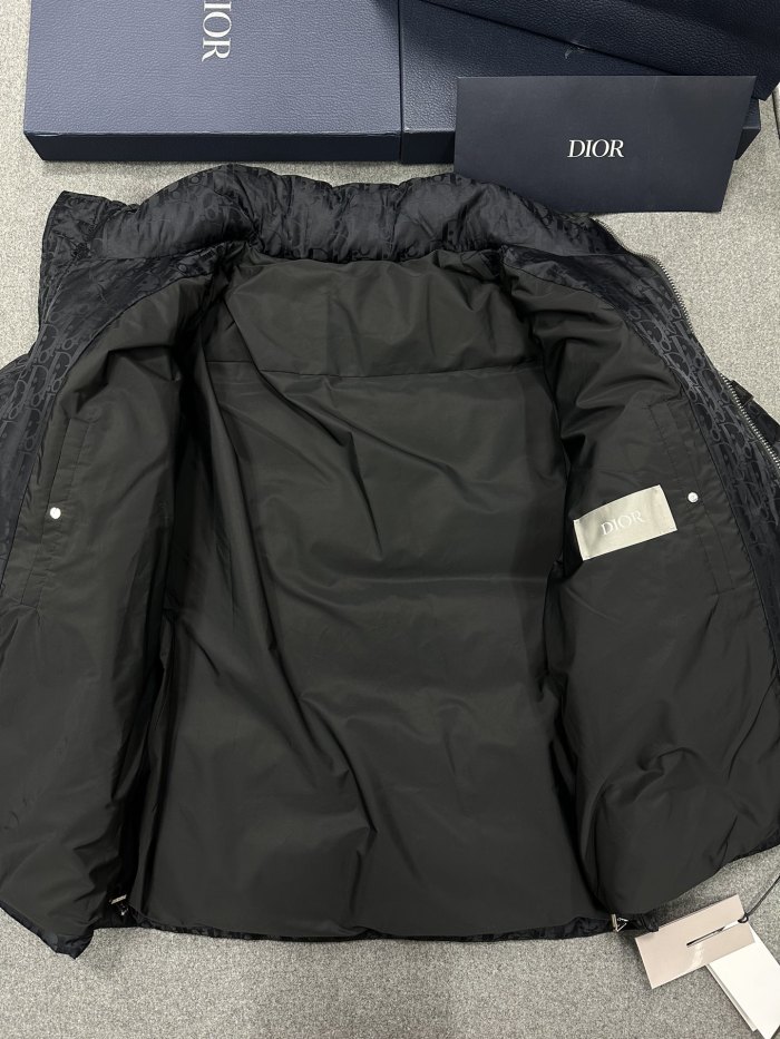 Nigo Dior Top-quality Version Men's Winter Solid Color Logo Full Print Zipper Collar Down Long Sleeve Puffer Down Jacket #nigo334786