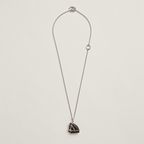 NIGO Hermes Necklace Silver Gold Leather Clic Logo #nigo335776