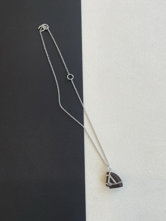 NIGO Hermes Necklace Silver Gold Leather Clic Logo #nigo335776