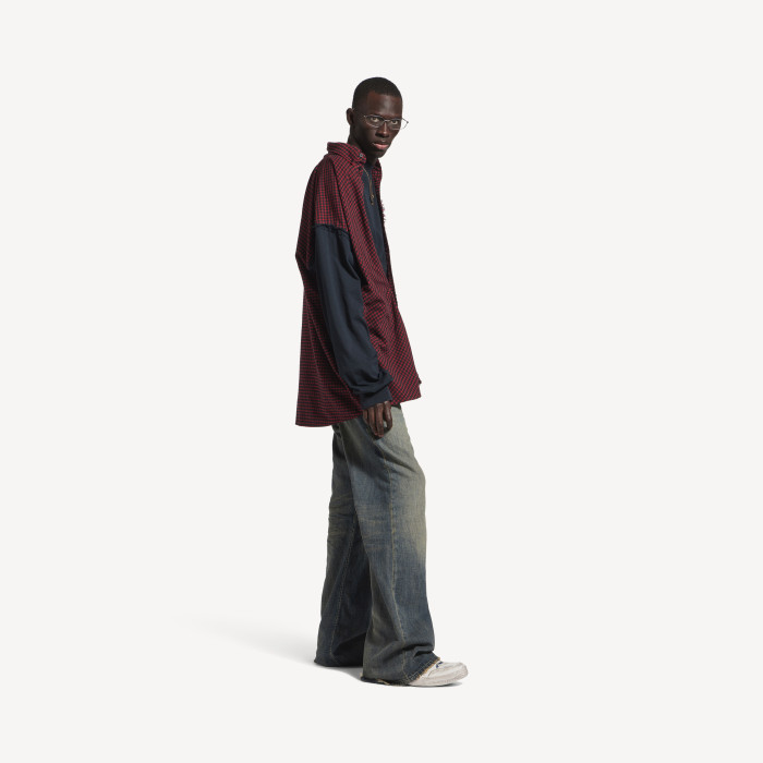NIGO Balenciaga Men's Patched Shirt in Red black #nigo335726