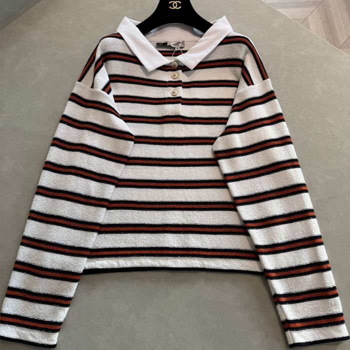NIGO Chanel Pullover Cotton White Navy Blue Brown #nigo335730