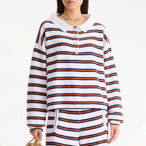 NIGO Chanel Pullover Cotton White Navy Blue Brown #nigo335730