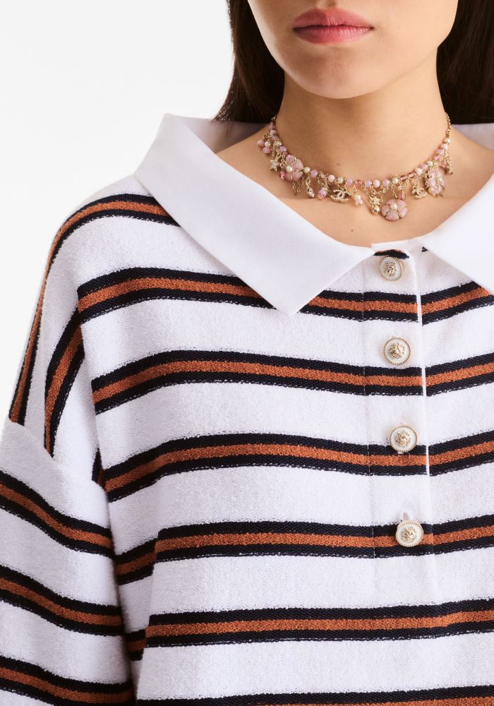 NIGO Chanel Pullover Cotton White Navy Blue Brown #nigo335730