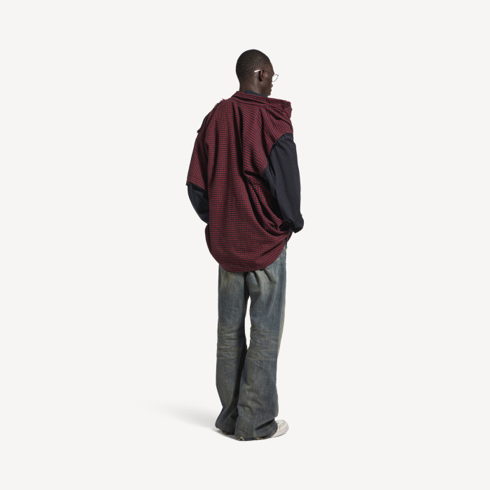NIGO Balenciaga Men's Patched Shirt in Red black #nigo335726