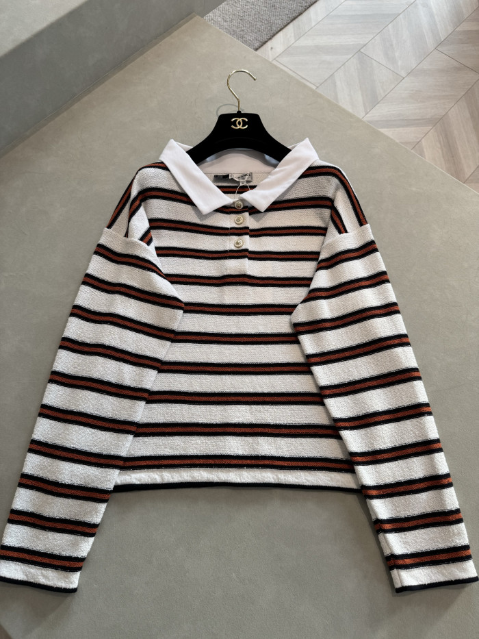 NIGO Chanel Pullover Cotton White Navy Blue Brown #nigo335730