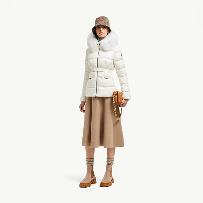 NIGO Moncler Black Beige Boed Hooded Shearling Trimmed Short Down Jacket Short Down Jackets #nigo293421
